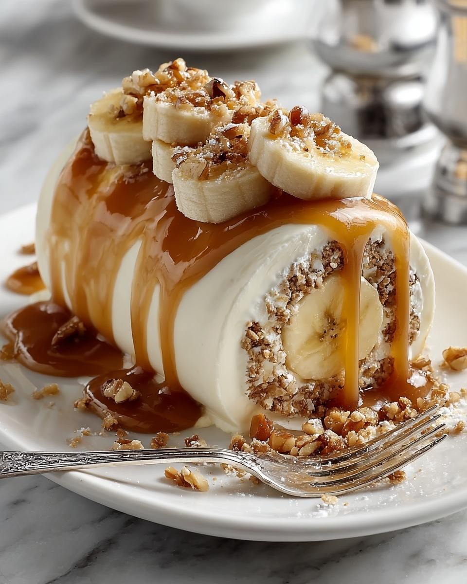 Caramel Banana Cake Roll Recipe - Recipe Image