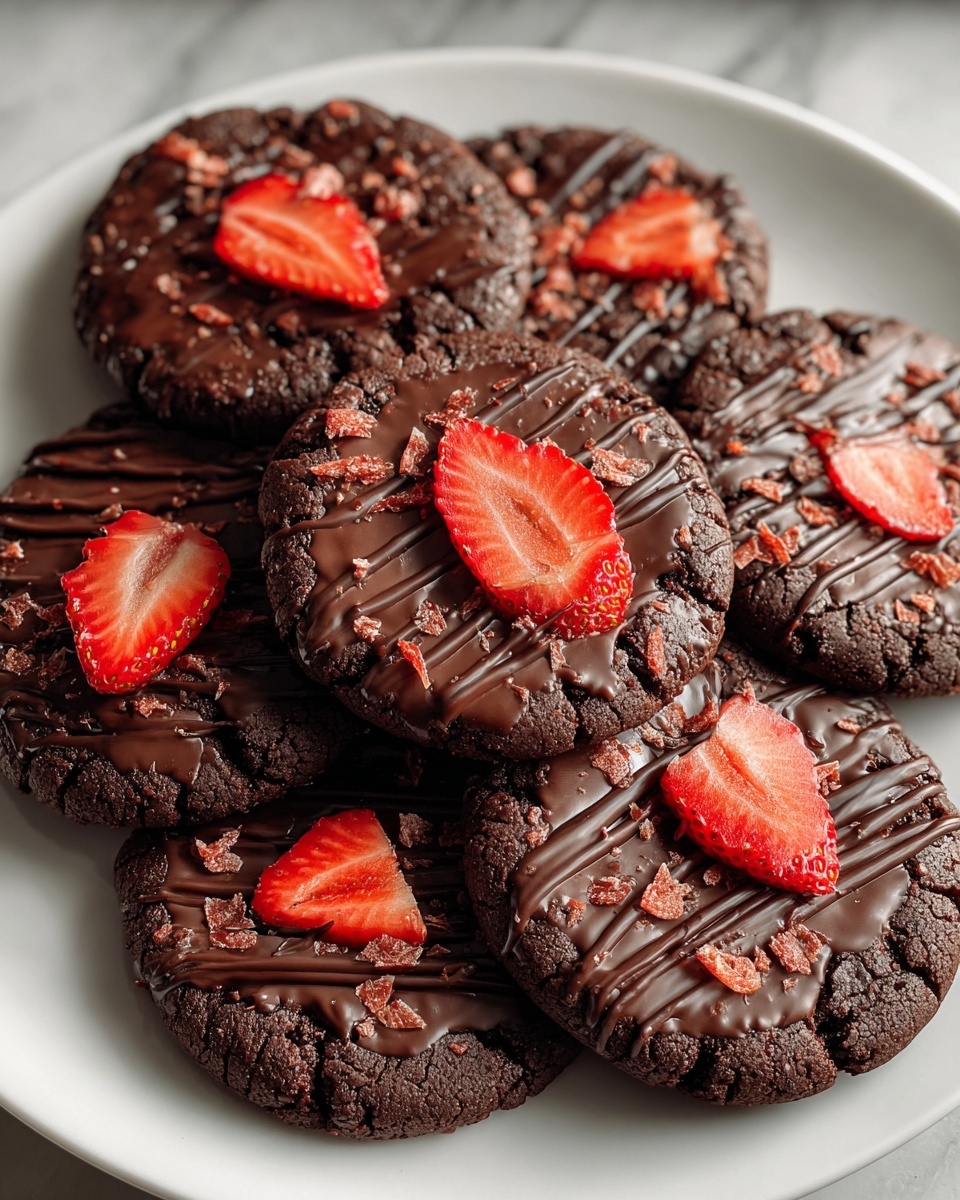 Chocolate Covered Strawberry Cookies Recipe - Recipe Image