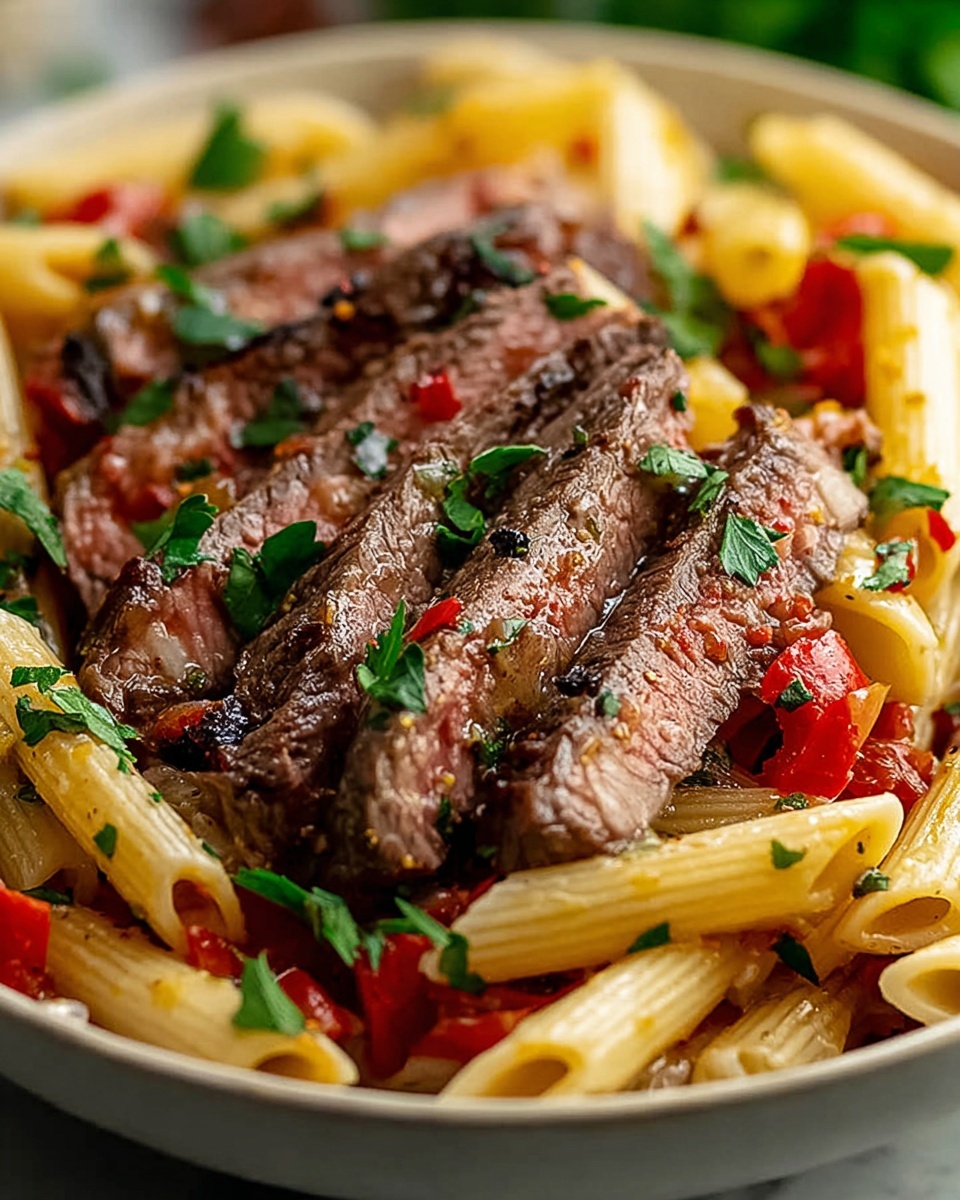 One-Pot Zesty Steak Pasta Recipe - Recipe Image