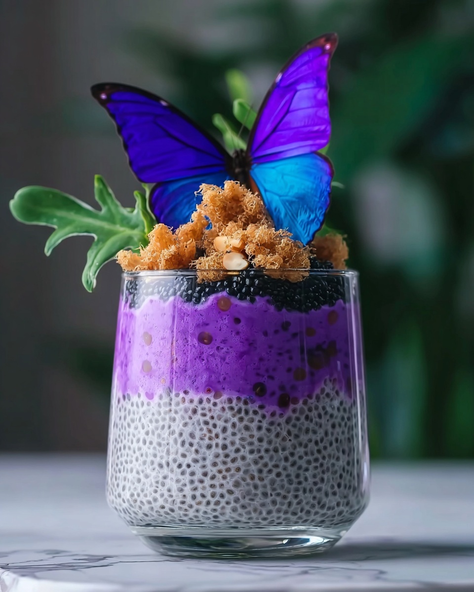 Butterfly Pea Chia Pudding Parfait Recipe - Recipe Image