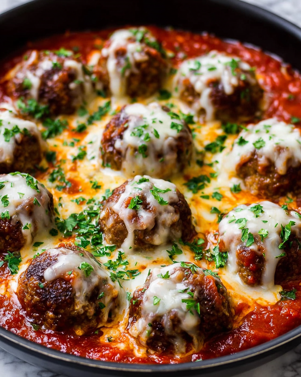 Meatballs Parmesan Casserole Recipe - Recipe Image