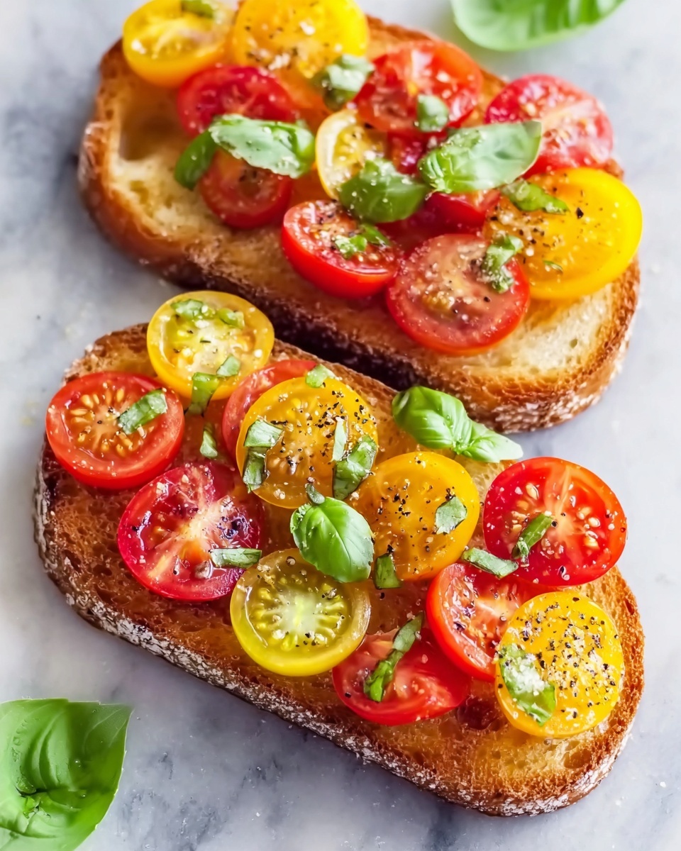 Fresh Cherry Tomato and Basil Bruschetta Recipe - Recipe Image
