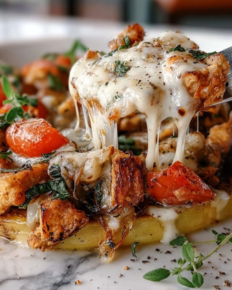 Loaded Jerk Chicken Baked Potato with Jerk Alfredo Sauce Recipe