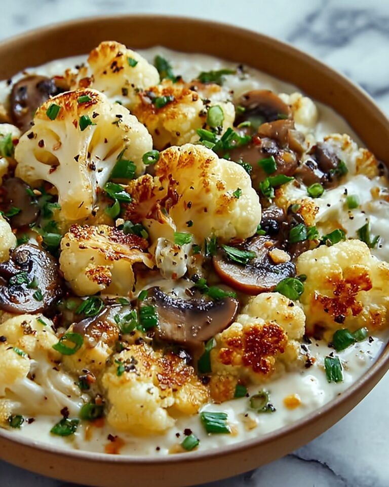Garlic Mushrooms Cauliflower Skillet Recipe