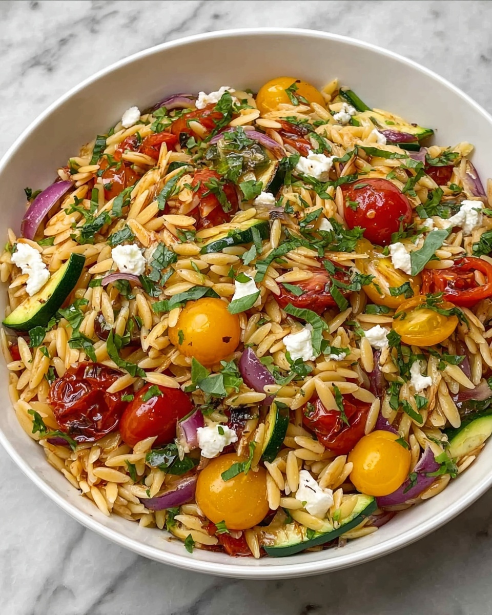 Mediterranean Orzo Pasta Salad Recipe - Recipe Image