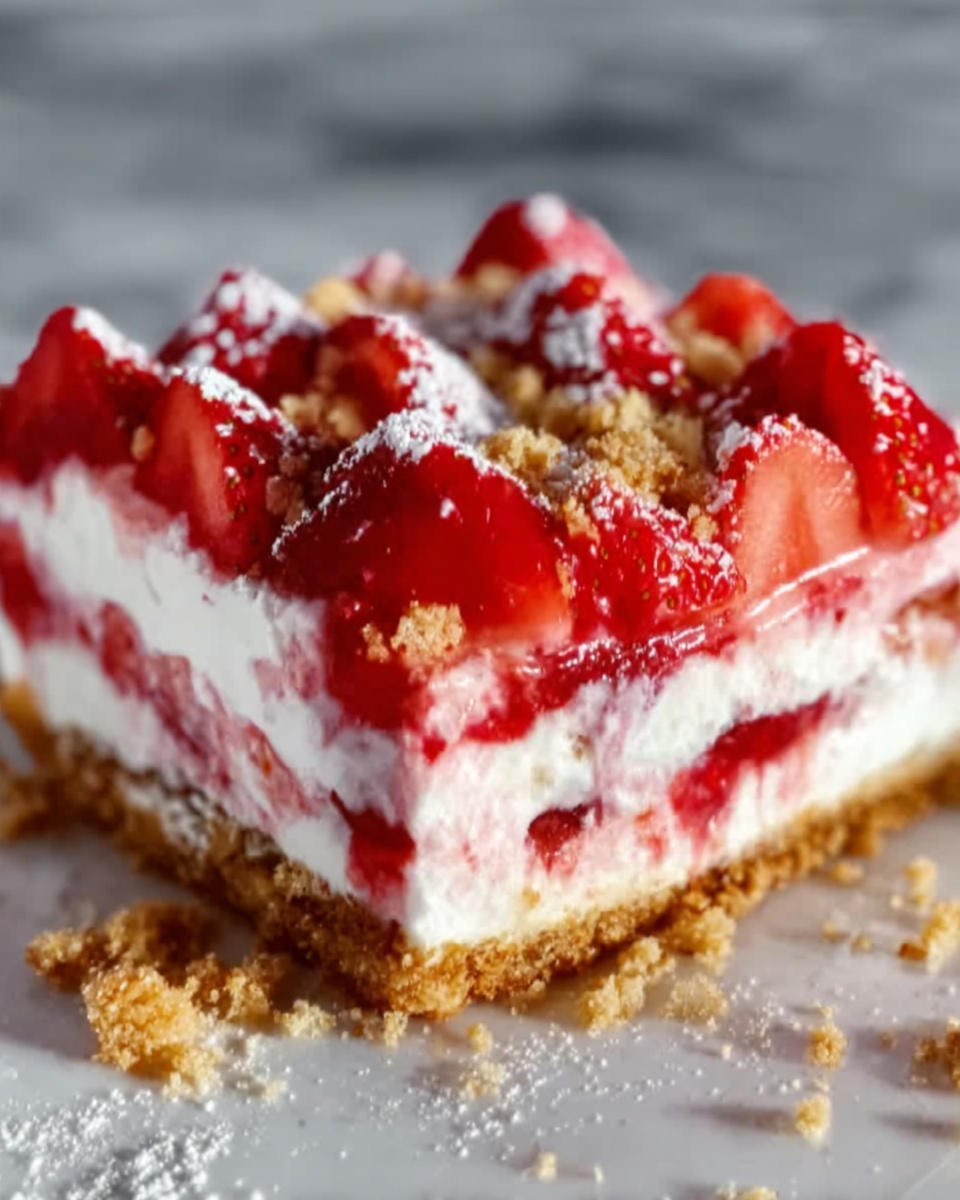 Strawberry Crunch Cheesecake Recipe - Recipe Image