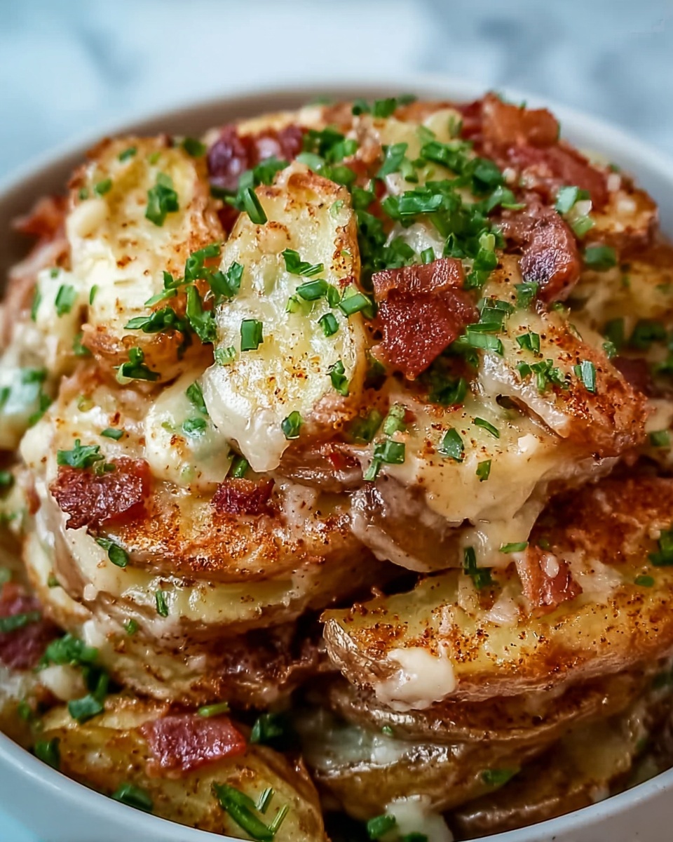 Loaded Crispy Potato Chips with Cheese, Bacon, and Green Onions Recipe - Recipe Image