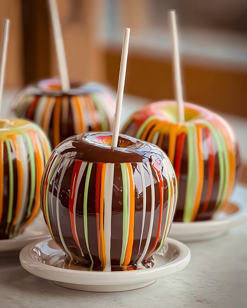 Striped Candy Apples Recipe - Recipe Image