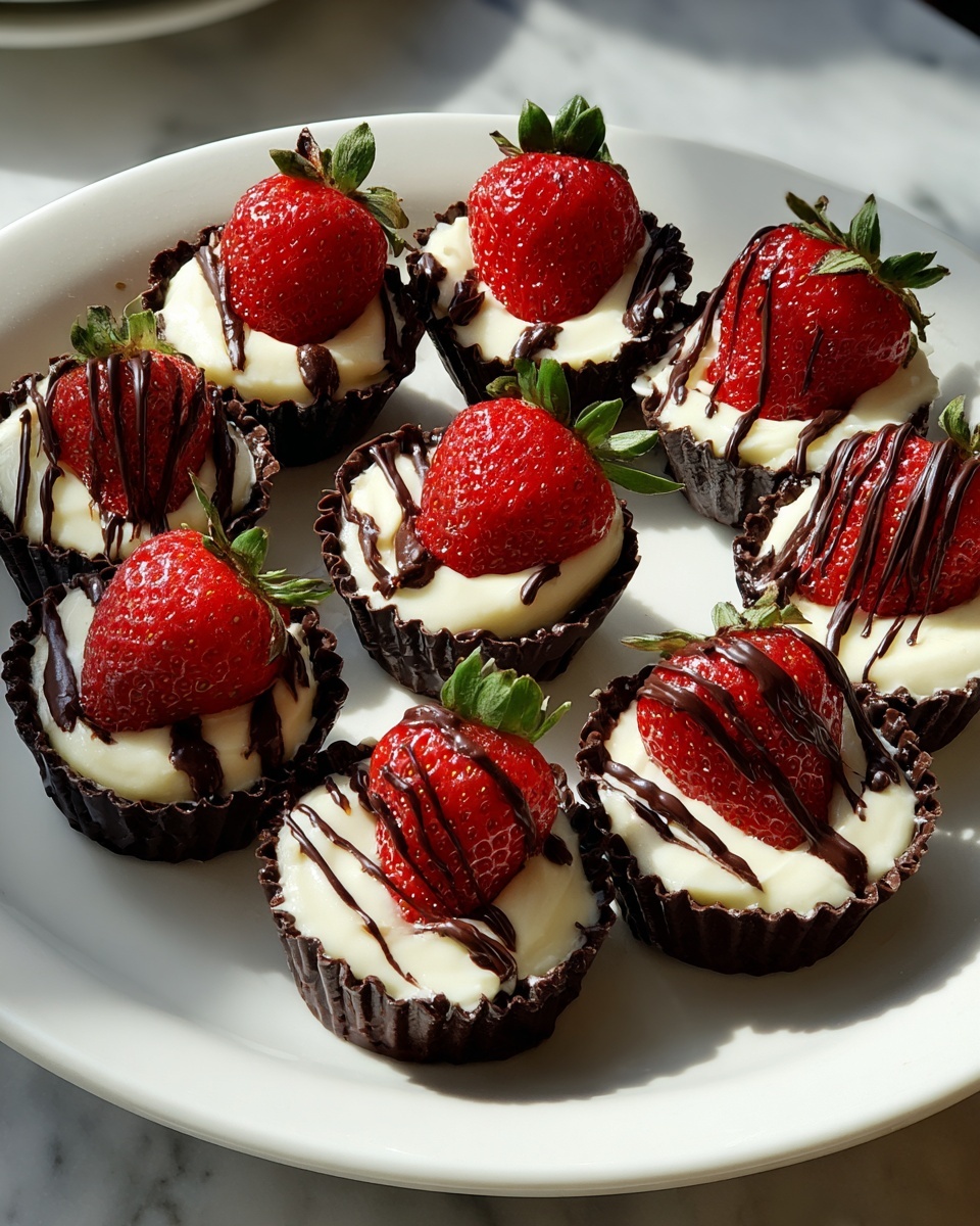 Chocolate Covered Cheesecake Strawberries Recipe - Recipe Image