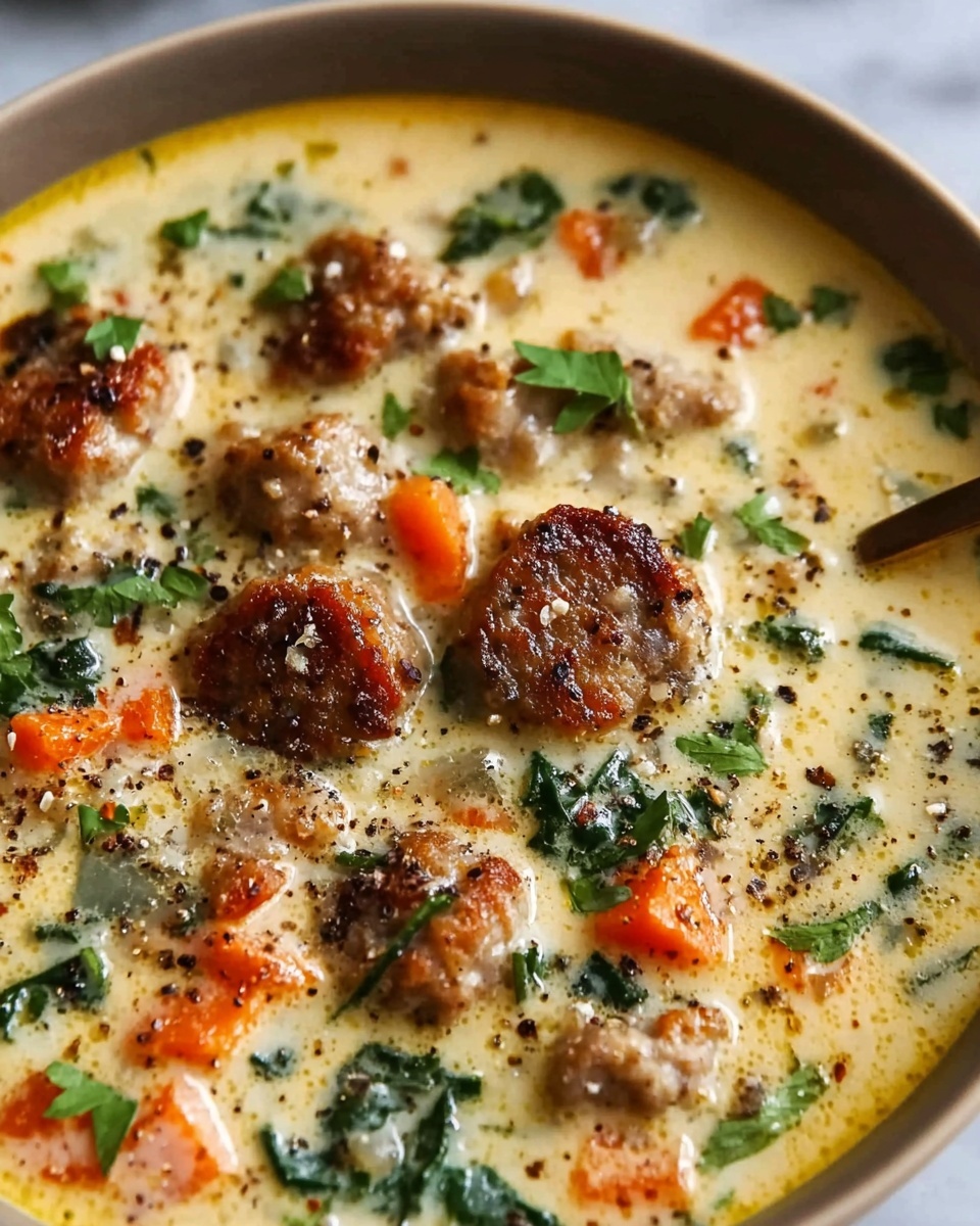 Creamy Parmesan Italian Sausage Soup Recipe - Recipe Image
