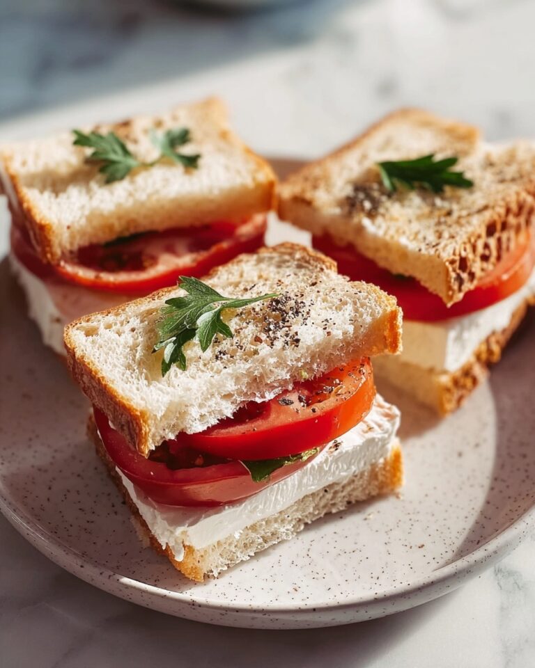 Tomato and Cream Cheese Sandwiches Recipe