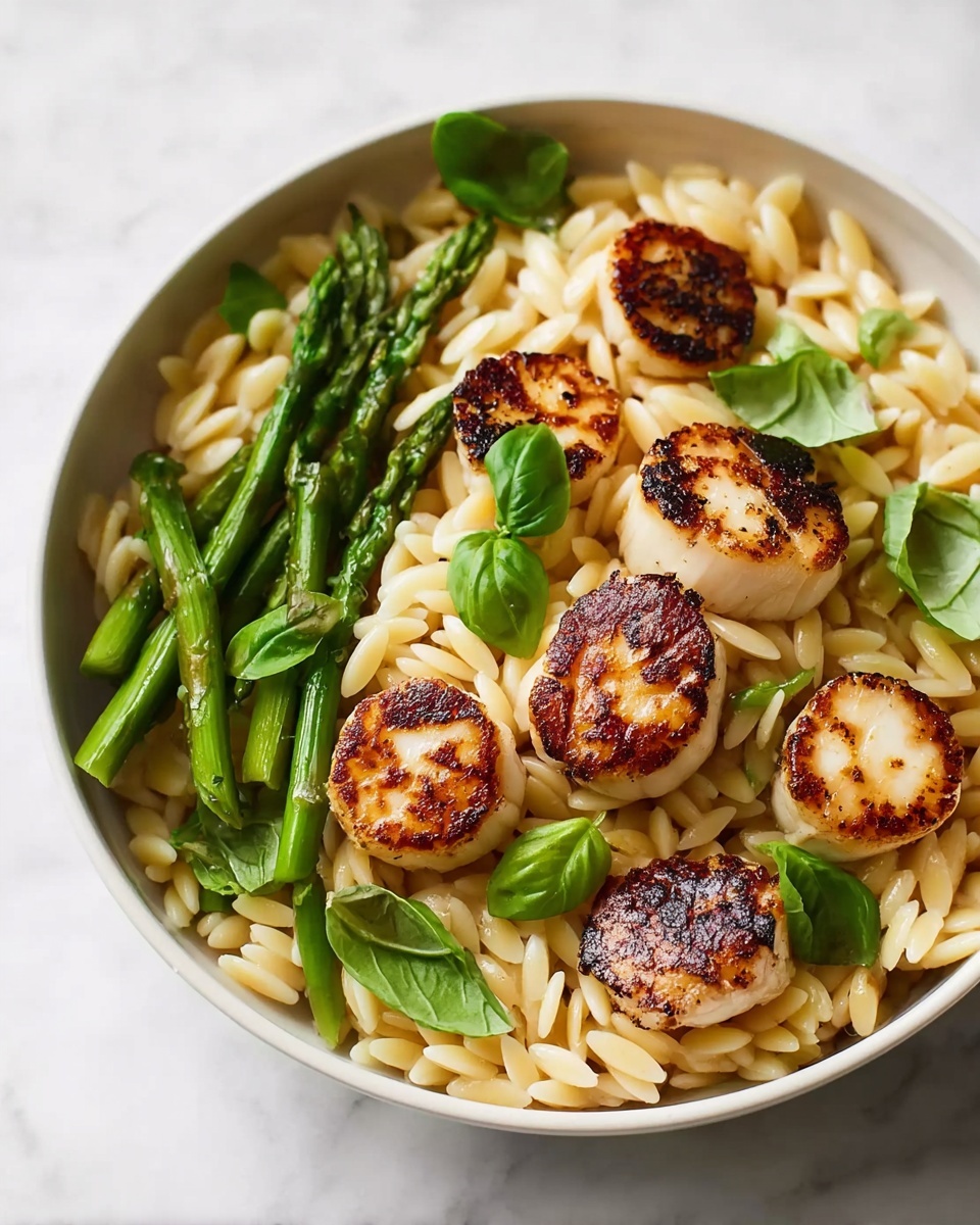 Lemon Orzo with Asparagus and Halloumi Recipe - Recipe Image