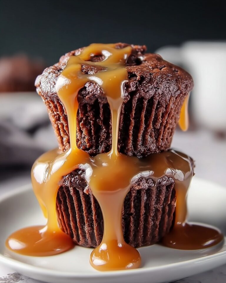 Brownie Cookie Dough Cups with Caramel Drizzle Recipe