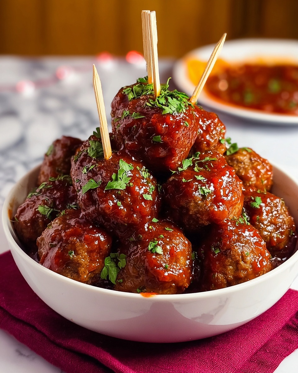 Hot Pepper Jelly Meatballs Recipe - Recipe Image