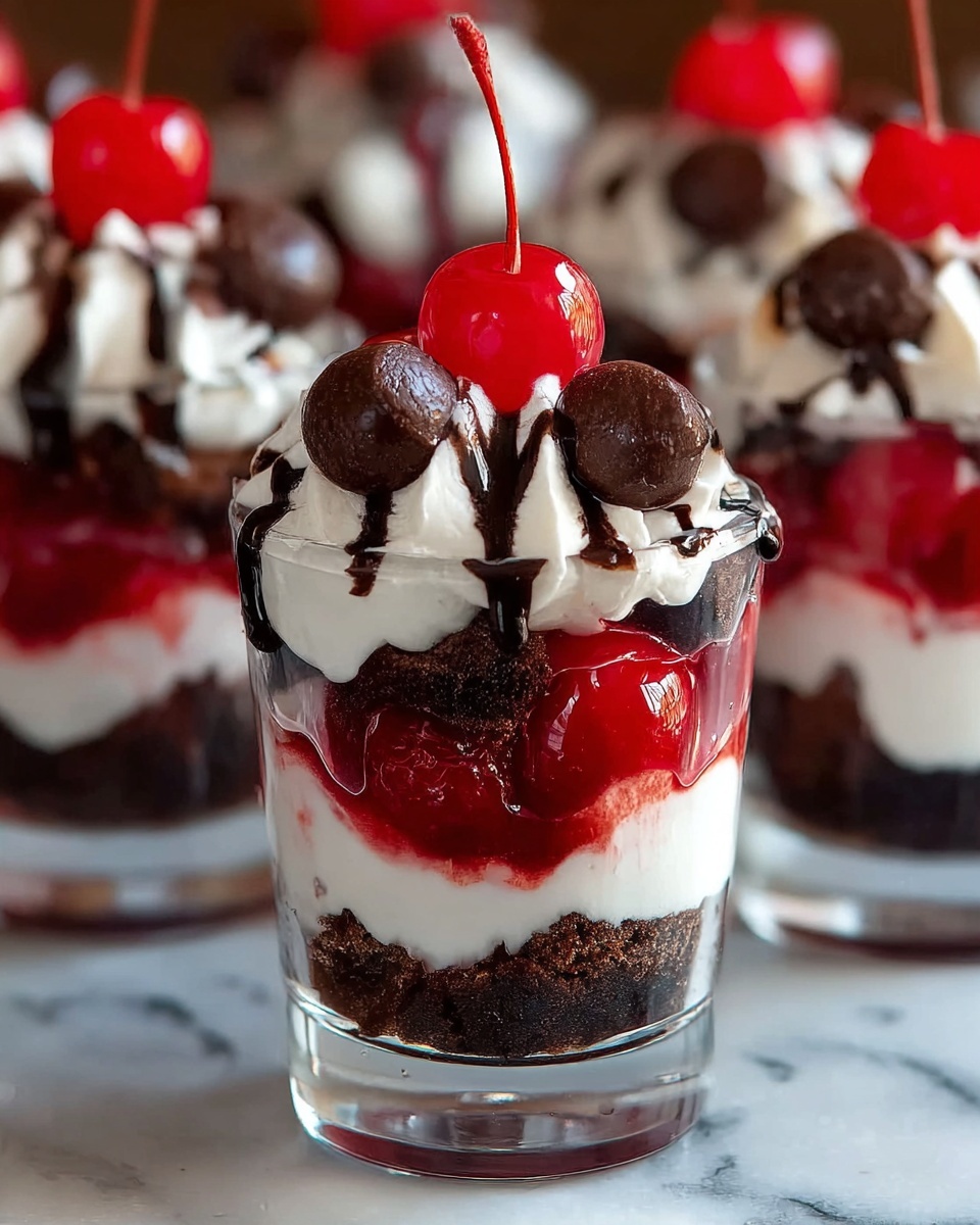 Chocolate Cherry Brownie Parfait Recipe - Recipe Image