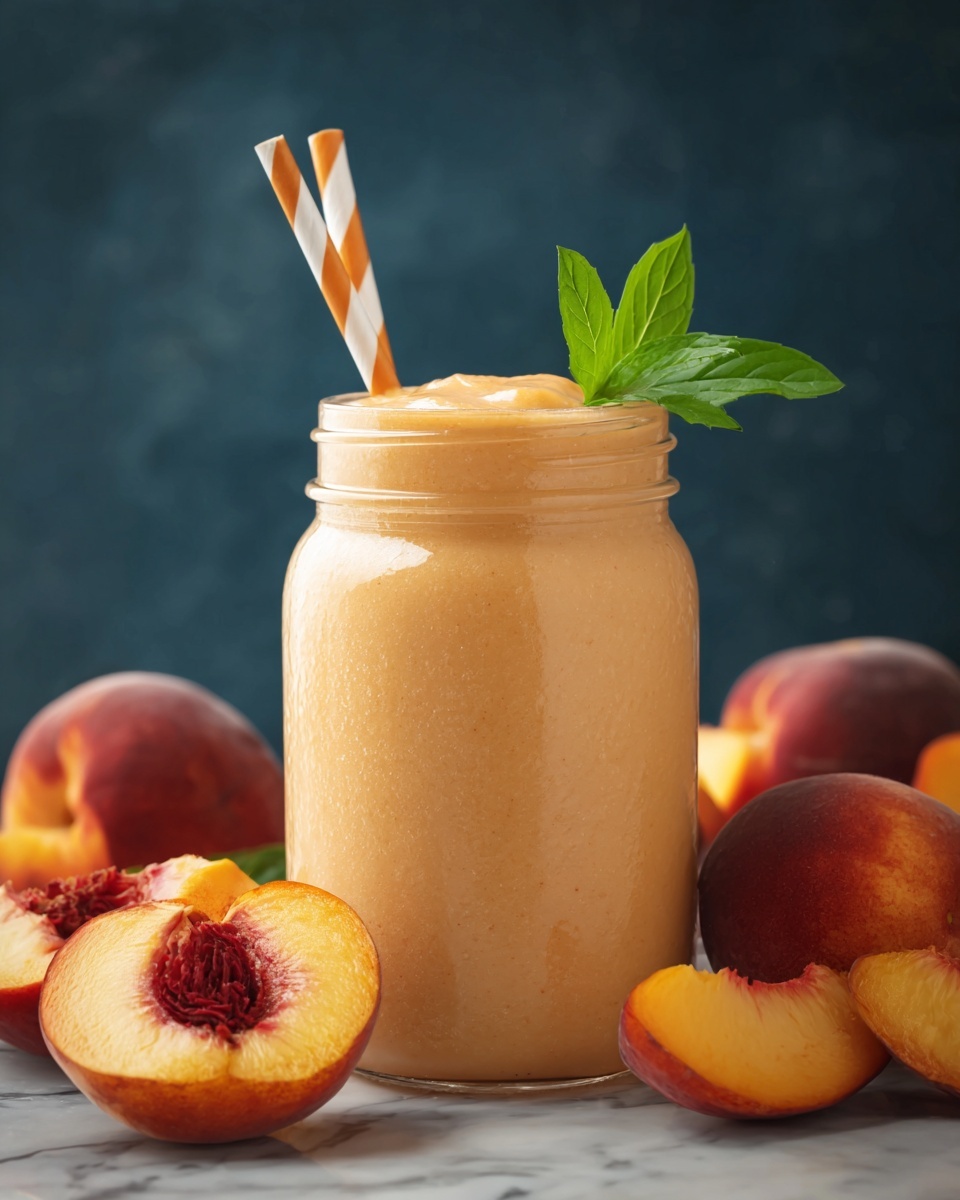 Peach Milkshake Recipe - Recipe Image