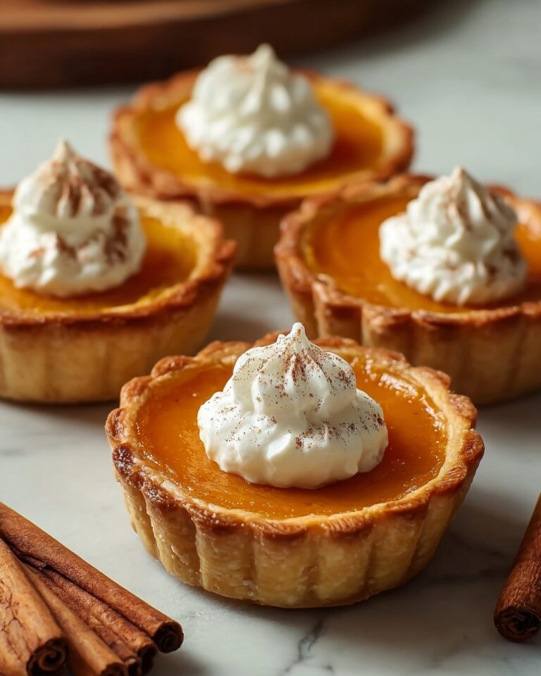 Mini Pumpkin Pies with Spiced Whipped Cream Recipe
