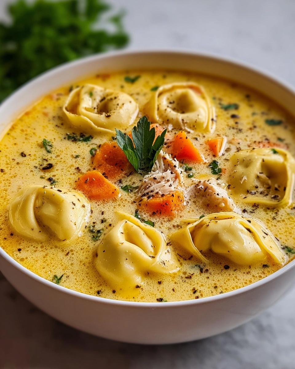 Creamy Chicken Tortellini Soup Recipe - Recipe Image