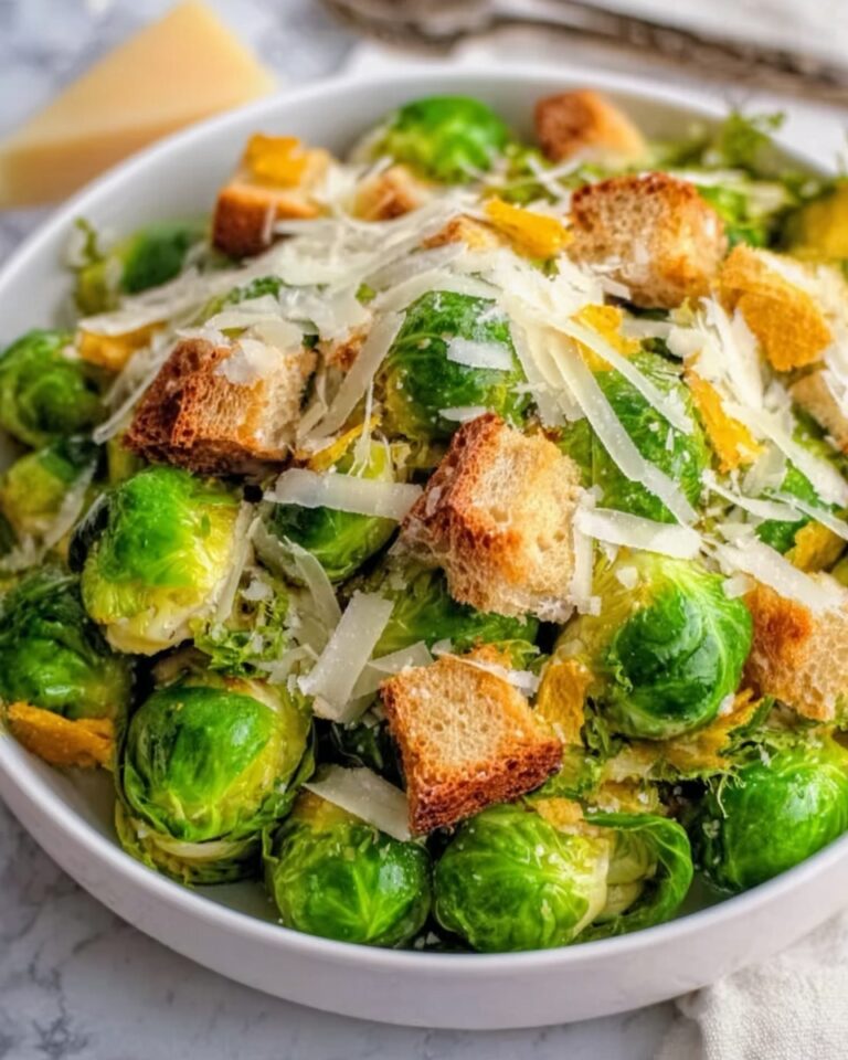 Warm Brussels Sprout Caesar Salad Recipe