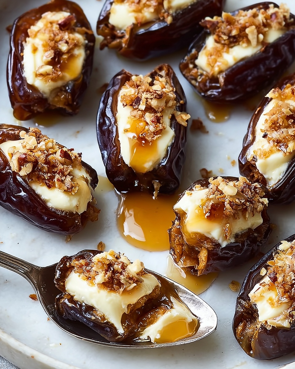 Mascarpone Stuffed Dates with Maple Drizzle Recipe - Recipe Image