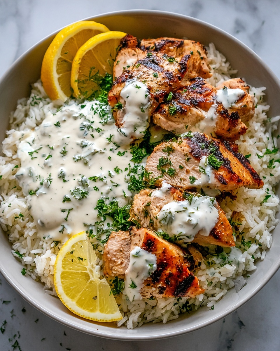 Dump and Bake Chicken Tzatziki with Rice Recipe - Recipe Image