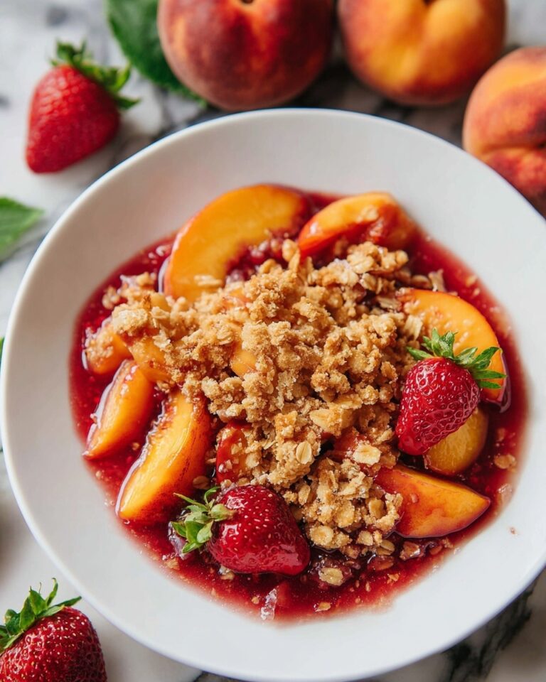 Strawberry Peach Crisp Dessert Recipe