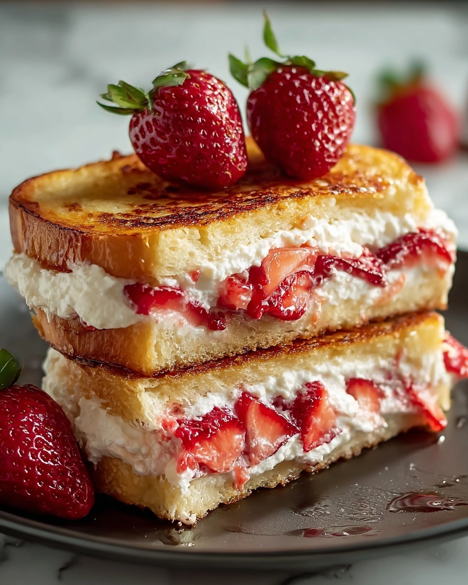 Fried Strawberry Cheesecake Sandwiches Recipe - Recipe Image