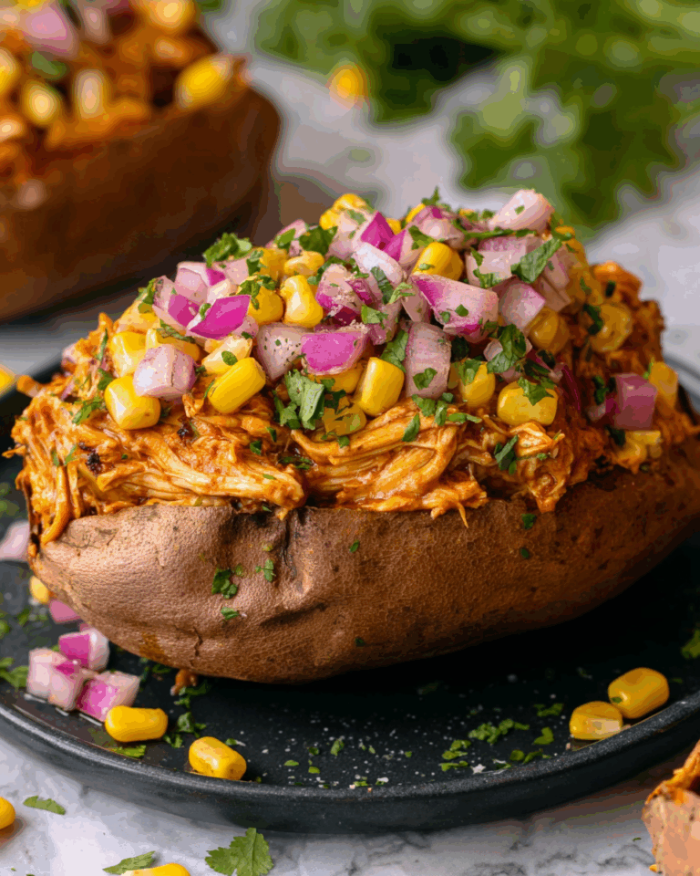 BBQ Chicken Stuffed Sweet Potatoes Recipe