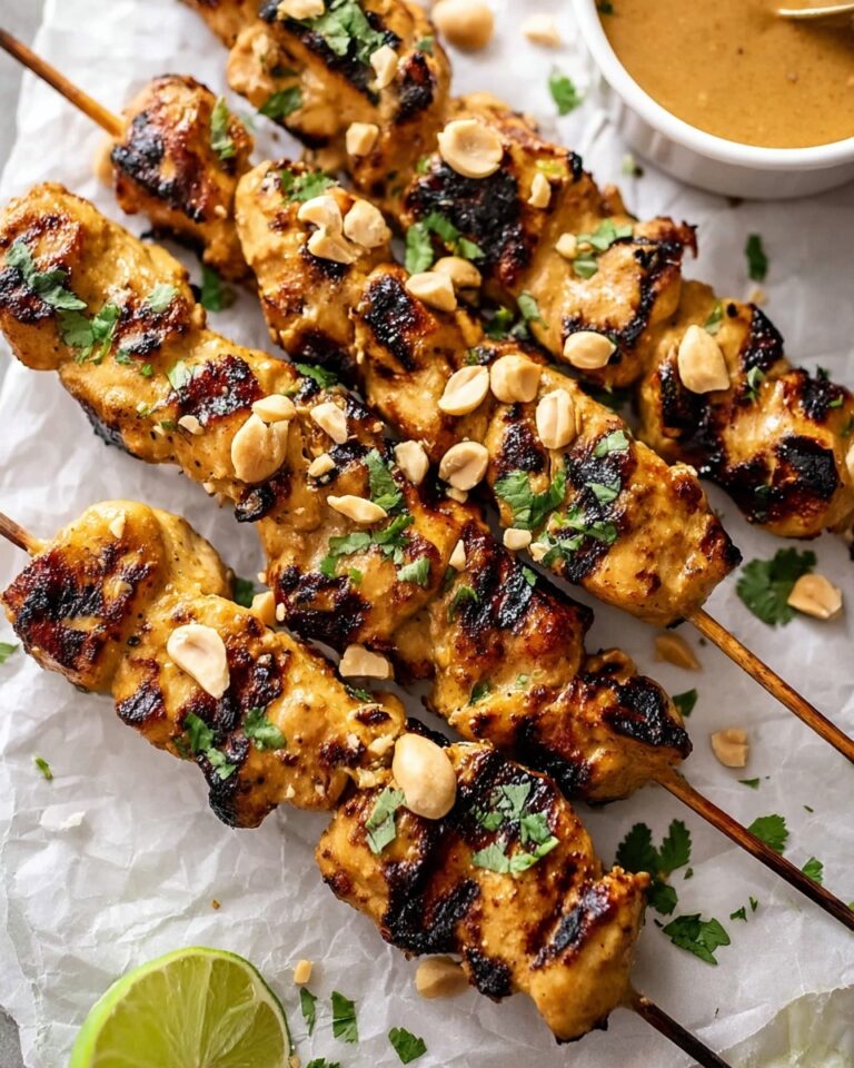 Chicken Satay with Spicy Peanut Sauce Recipe