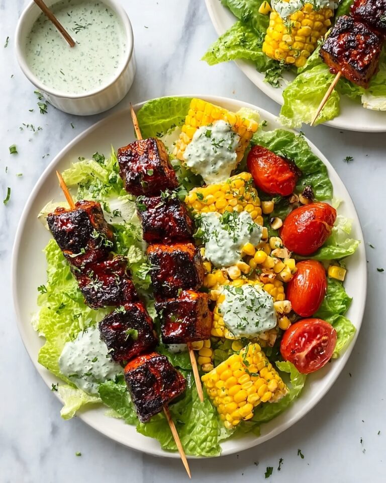 BBQ Chicken Skewer Salad Recipe