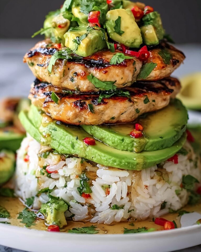 Honey Lime Chicken & Avocado Rice Stack Recipe