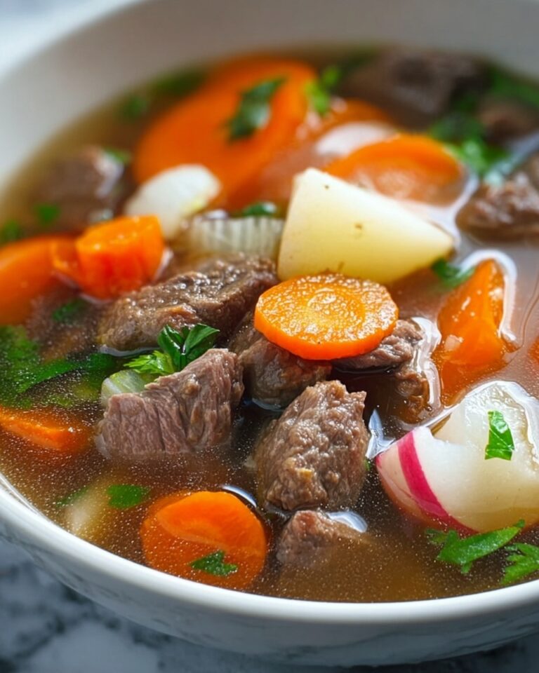 Beef Soup with Carrots and Radish Recipe