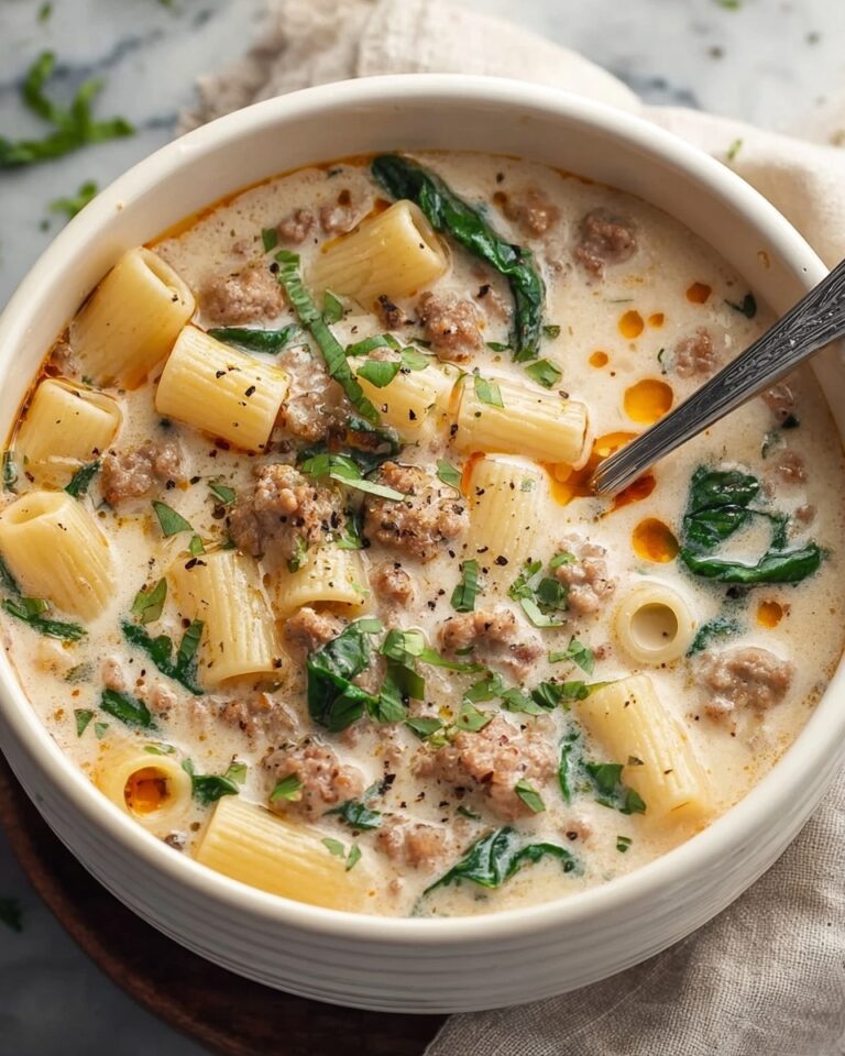 Creamy Parmesan Italian Sausage Ditalini Soup Recipe