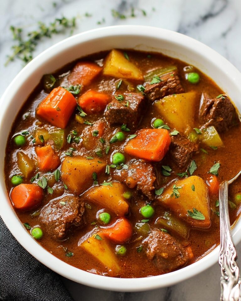 Hearty Beef Stew with Red Wine and Vegetables Recipe