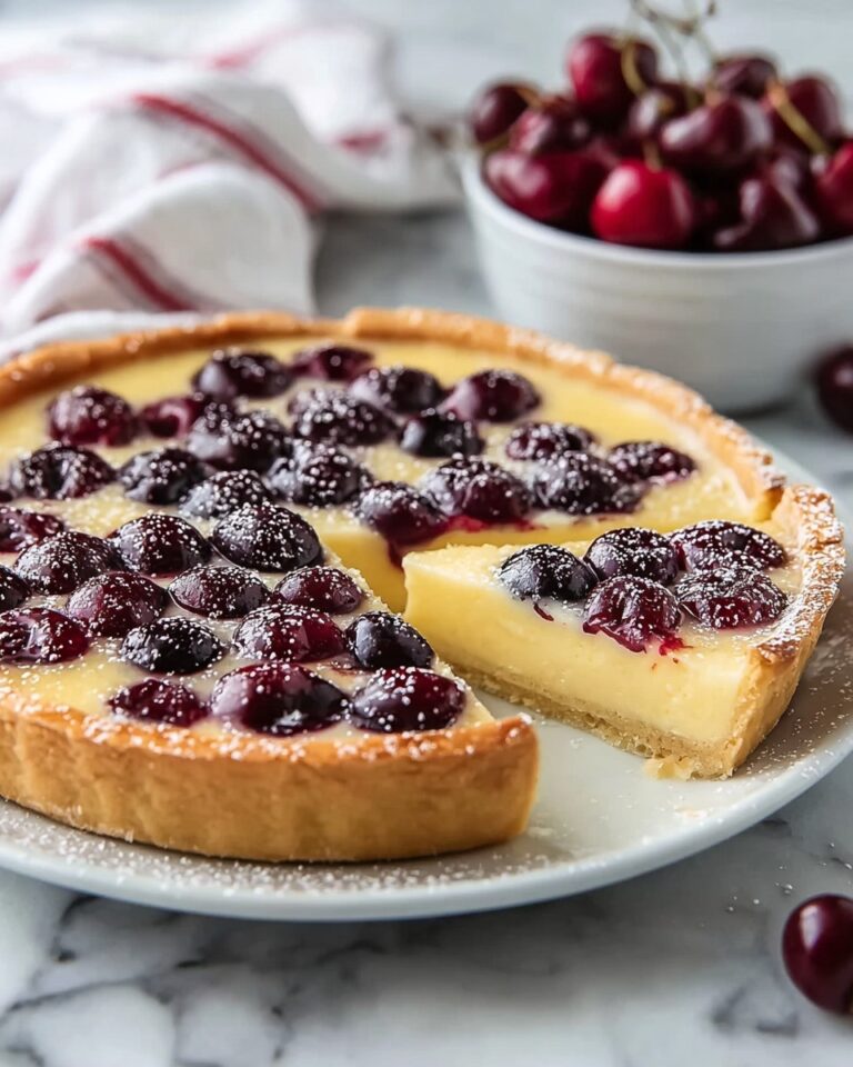 German Cherry Custard Pie Recipe