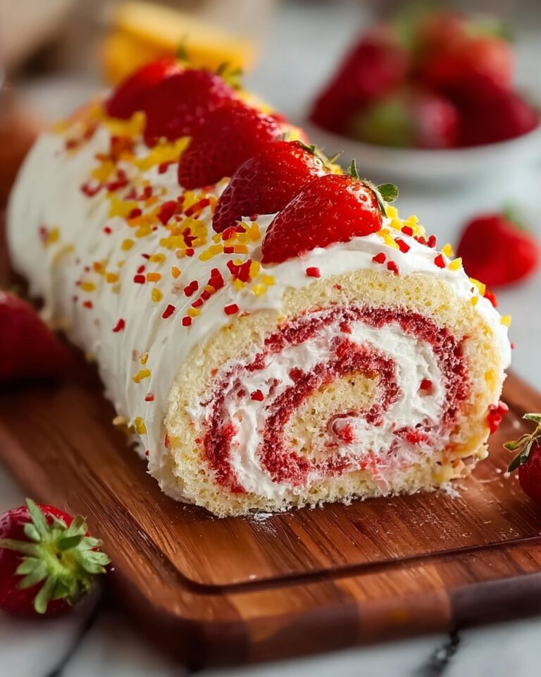 Strawberry Birthday Cake Roll Recipe