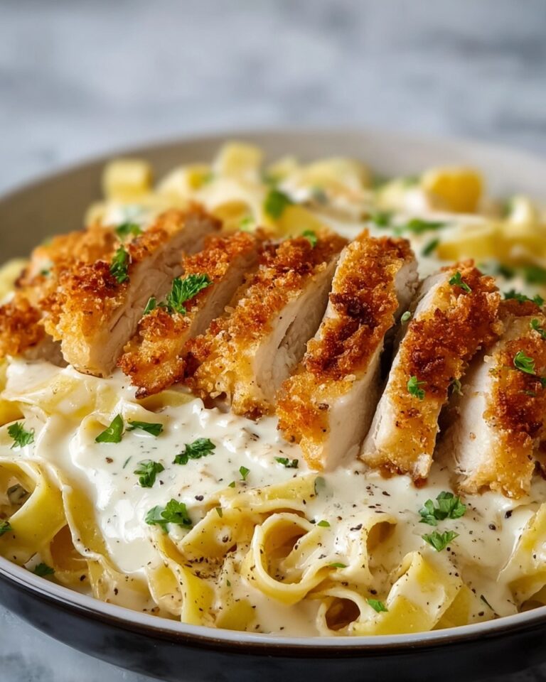 Crispy Chicken Fettuccine Alfredo Recipe