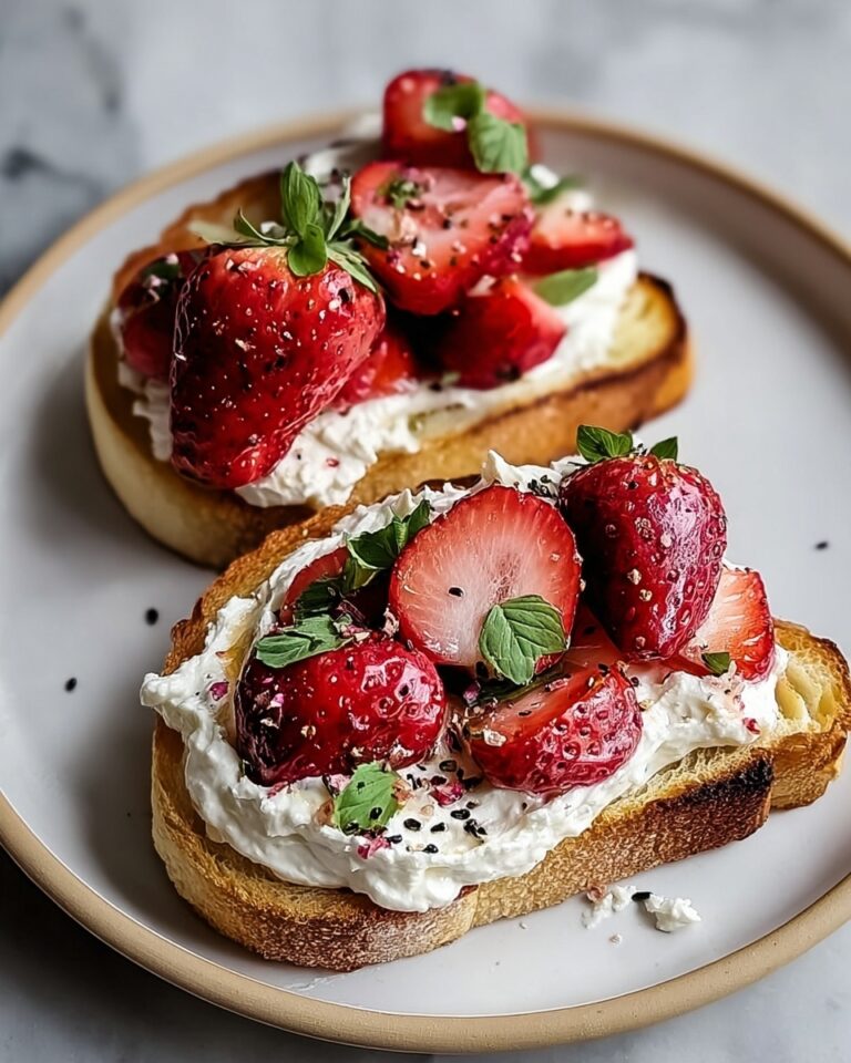 Roasted Strawberry Whipped Ricotta Toast Recipe