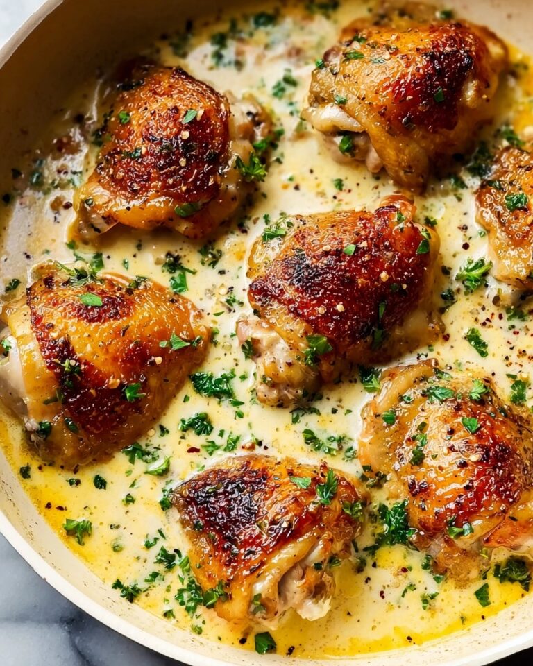 Creamy Oven Baked Chicken Thighs Recipe