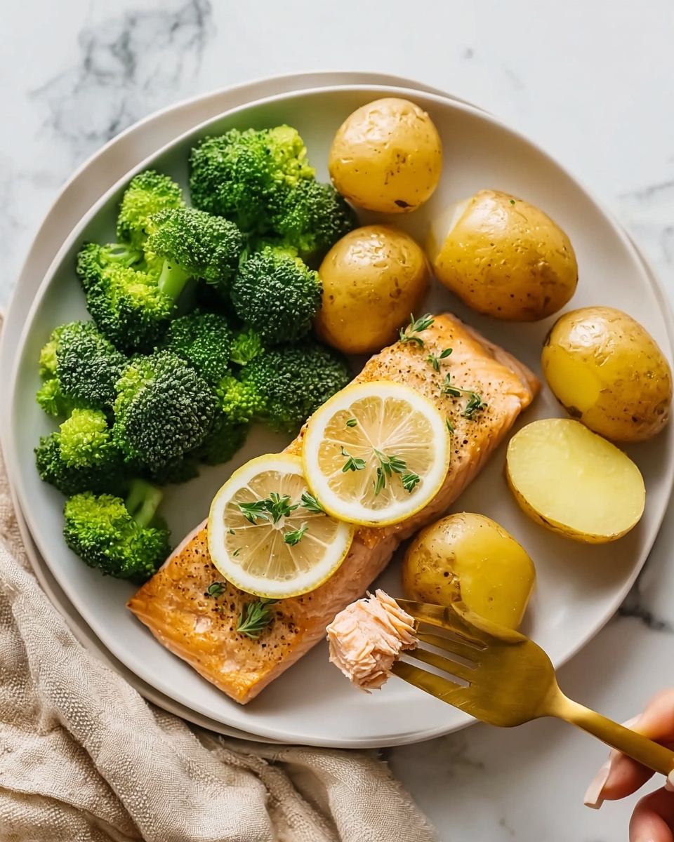 Honey Mustard Salmon Sheet Pan Dinner Recipe - Recipe Image