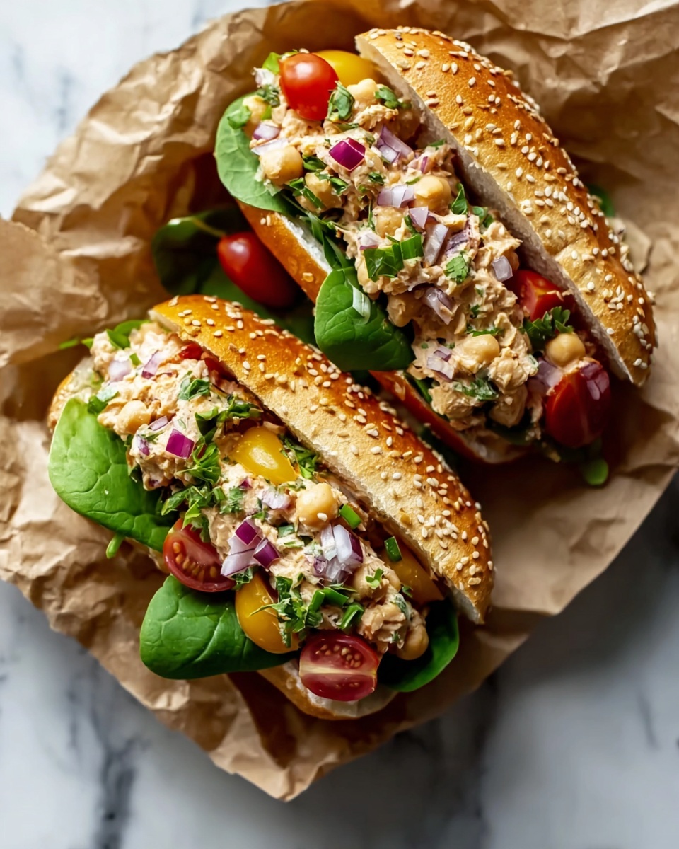 Chickpea Salad Sandwich with Avocado and Greens Recipe - Recipe Image