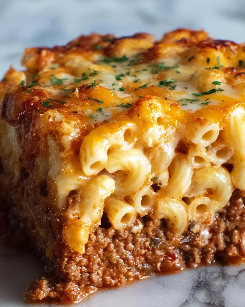 Mac ‘n’ Cheese-Stuffed Meatloaf Recipe - Recipe Image