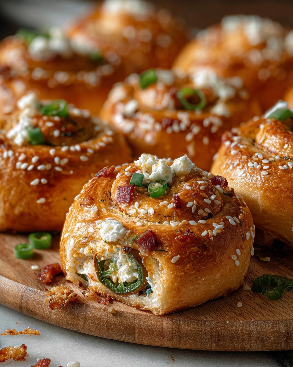 Jalapeño Popper Stuffed Rolls Recipe - Recipe Image