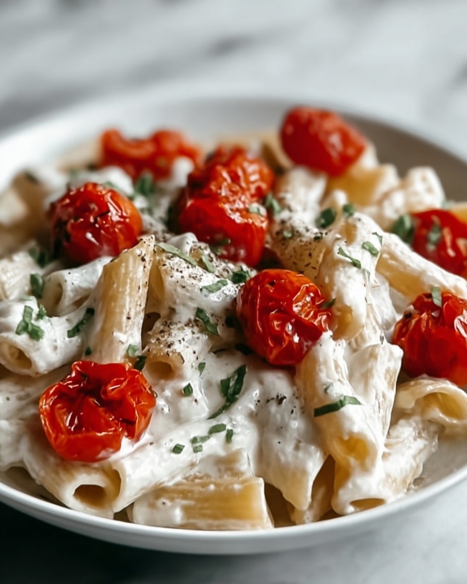 Creamy Chicken and Cherry Tomato Fettuccine Recipe - Recipe Image