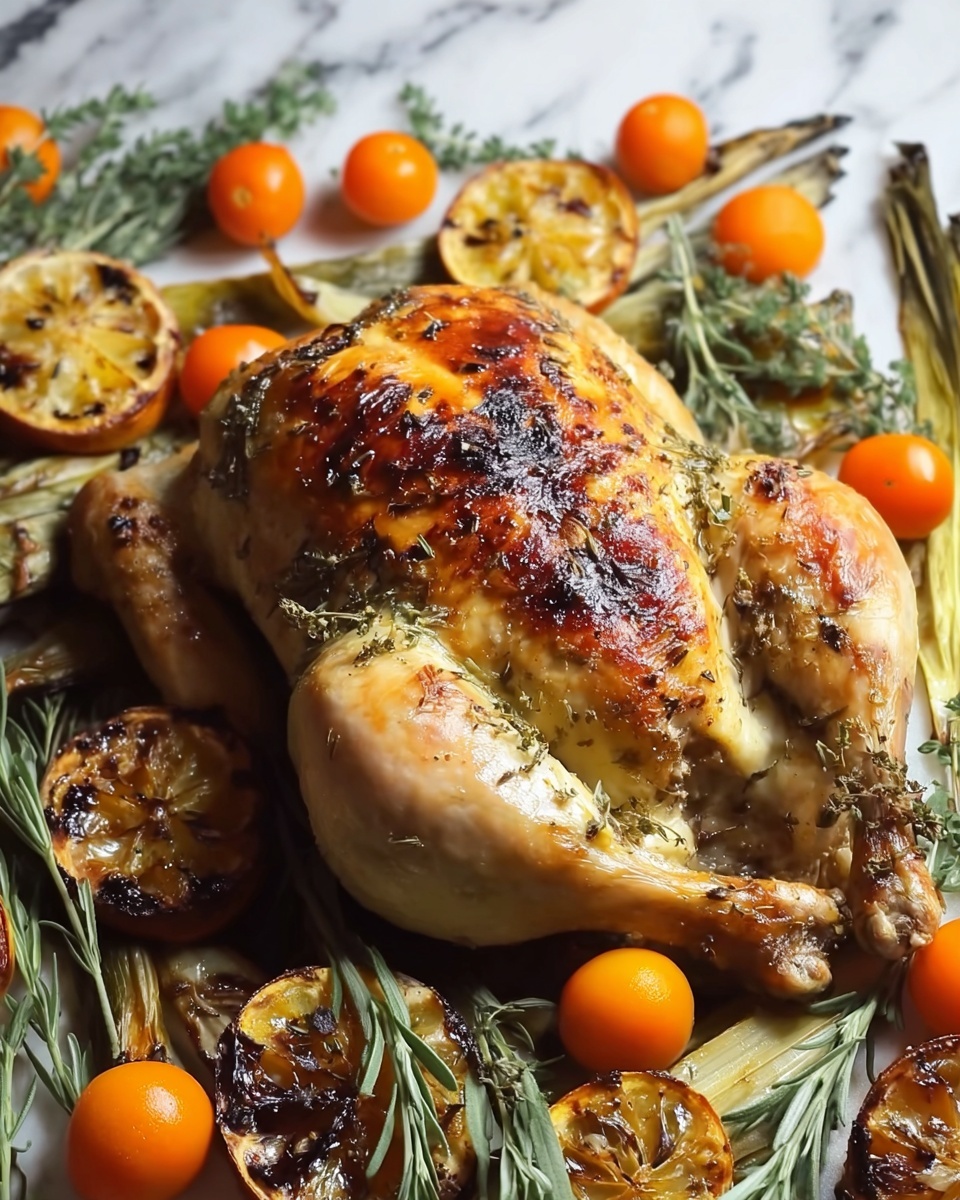 Clementine Roast Chicken with Fennel and Honey Recipe - Recipe Image