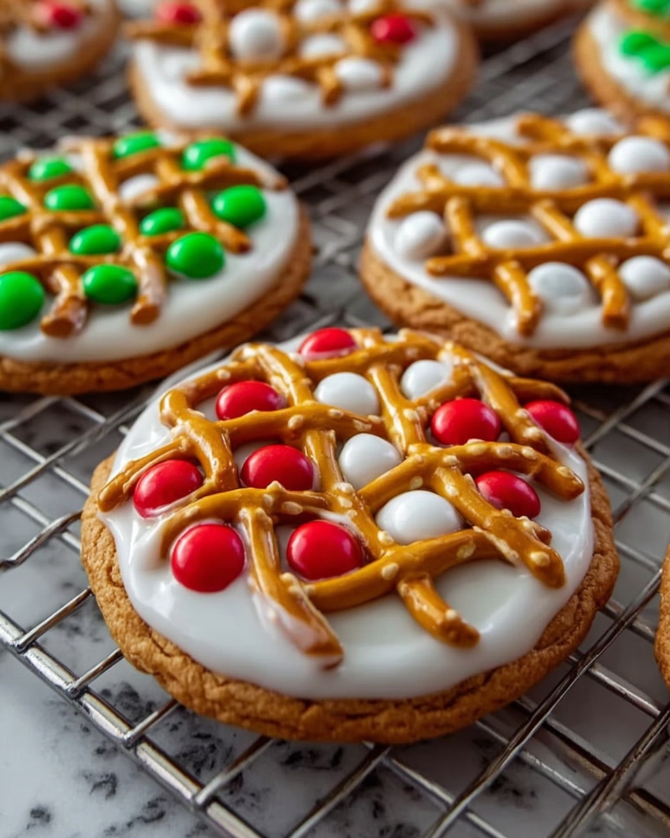 Pretzel M&M Hugs {Christmas Style} Recipe - Recipe Image