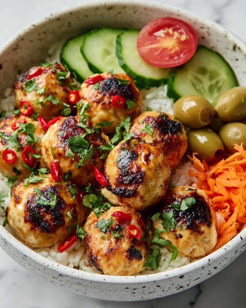 Mediterranean Chicken Meatballs Recipe - Recipe Image