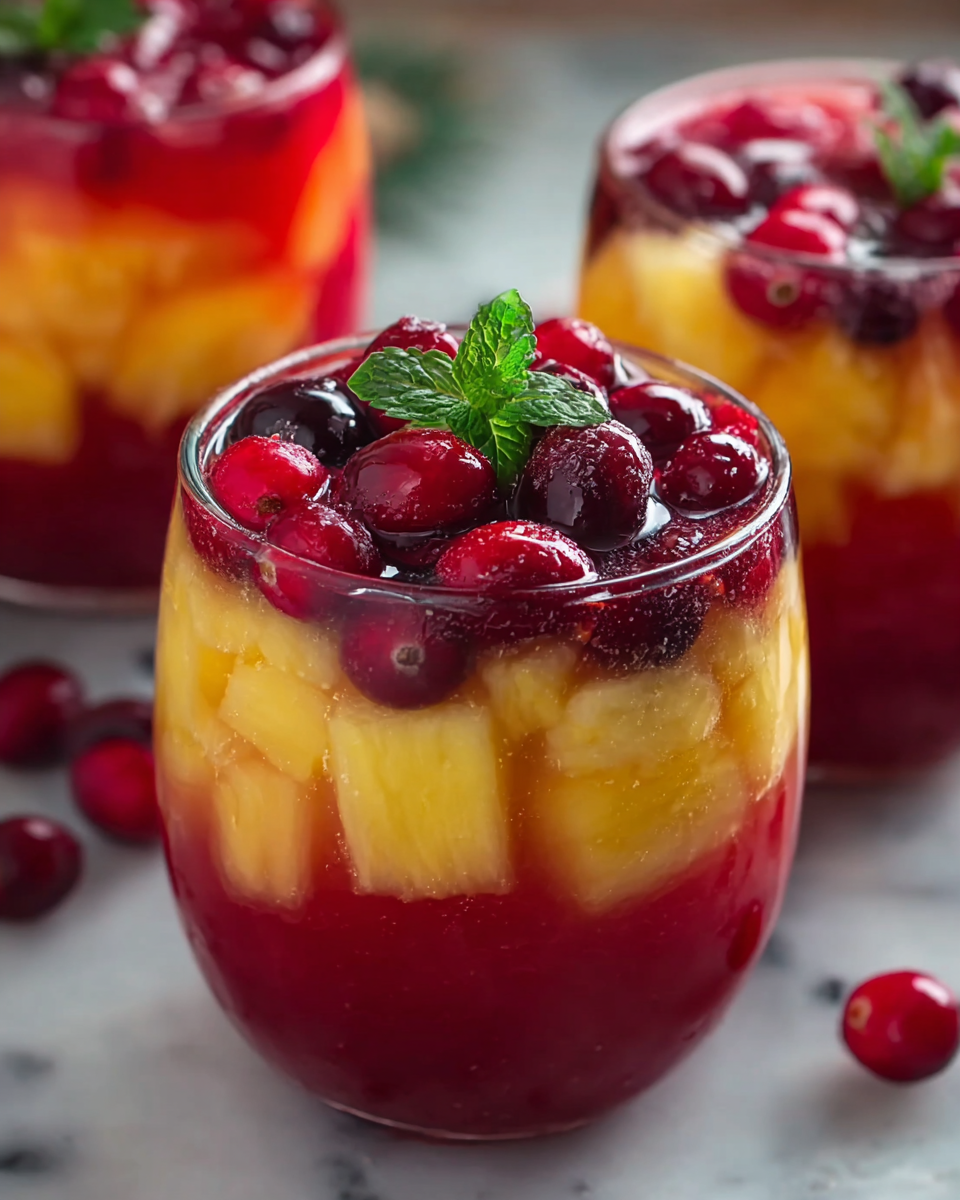 Cranberry Pineapple Festive Punch Recipe - Recipe Image