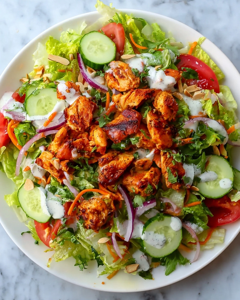 Gyro Salad with Feta and Tzatziki Recipe - Recipe Image