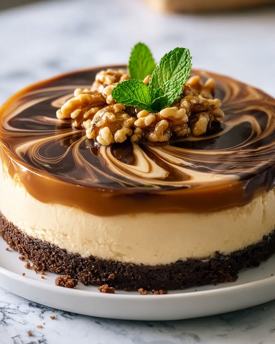 Whimsical Peanut Butter Swirl Cheesecake Recipe - Recipe Image